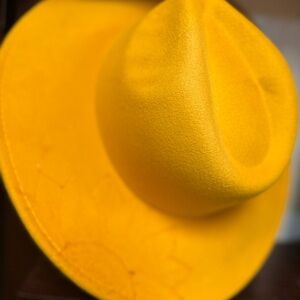 Vibrant Yellow Felt Hat